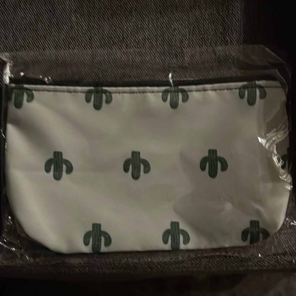 Makeup Bag with Cactus Design